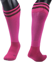 Lovely Annie Men's 2 Pairs Knee High Sports Socks for Baseball/Soccer/Lacrosse 003 M(Rose)