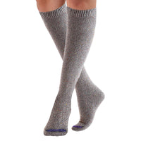 Lovely Annie Big Girls Women's 3 Pairs Cute High Knee Cotton Socks, Cozy Fluffy Fancy with a Wide Color and Size Range Size 6-9 L158212-3p(Grey)