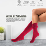 Lovely Annie Women's 3 Pairs Exceptional Non Slip, Cozy and Cool Knee High Wool Socks AFS05 Size 6-9 (Random)