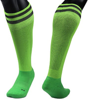 Lovely Annie Unisex Children 2 Pairs Knee High Sports Socks for Baseball/Soccer/Lacrosse 003 S(Green)