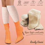 Lovely Annie Women's 3 Pairs Exceptional Non Slip, Cozy and Cool Knee High Wool Socks AFS05 Size 6-9 (Grey, Black, Beige)