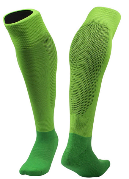 Men's 2 Pairs Fantastic Knee High Sports Socks. Cozy, Comfortable, Durable and Health Supporting Size M(Green)