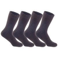 4 Pairs of The Most Gorgeous Women's Wool Crew Socks. Soft, Strong, Super Comfortable with Unique Designs LK0602 Size 6-9 (Coffee)