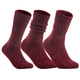 Lovely Annie Women's 3 Pair's Exceptional High Crew Wool Socks Non Slip, Cozy and Cool HR1412 Size 6-9 (Assorted)Style Women's 3 pairs