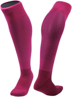 Lovely Annie Men's 1 Pair Knee High Sports Socks for Baseball/Soccer/Lacrosse 005 M(Rose)