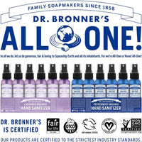 Dr. Bronner's - Organic Hand Sanitizer Spray (Lavender, 2 ounce, 2-Pack) - Simple and Effective Formula, Cleanses & Sanitizes, No Harsh Chemicals, Moisturizes and Cleans Hands