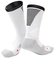 Lovely Annie Big Boy's 1 Pair High Crew Athletic Sports Socks Size L/XL XL0028-09(White w/Black Strip)