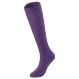 Lovely Annie Big Girl's & Women's 3 Pairs Exceptional Non Slip, Cozy and Cool Knee High Wool Socks ABGFS05 Size 6-9 (Grey, Purple, Navy)