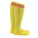 Lovely Annie 1 Pair Boys Knee High Sports Socks Lightweight & Breathable Socks - Ultra Comfortable & Durable Long Socks XL002 Size S Yellow