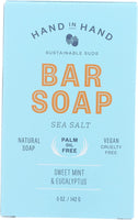 Hand In Hand Soap, Soap Bar Sea Salt Sweet Mint Eucalyptus, 5 Ounce