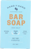 Hand In Hand Soap, Soap Bar Sea Salt Sweet Mint Eucalyptus, 5 Ounce