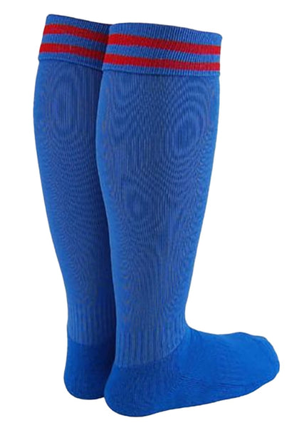 Girl's 2 Pairs High Performance Knee High Socks. Lightweight & Breathable - Ultra Comfortable & Durable Socks XL002 Size S Blue