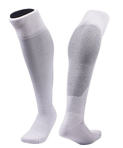 Lovely Annie Boy's 1 Pair Knee High Sports Socks for Baseball/Soccer/Lacrosse 005 M(White)