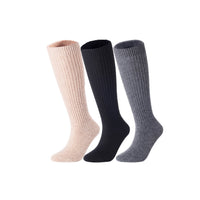 Lovely Annie Women's 3 Pairs Exceptional Non Slip, Cozy and Cool Knee High Wool Socks AFS05 Size 6-9 (Random)