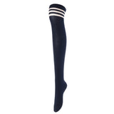 Incredible Women's 4 Pairs Thigh High Cotton Socks Unique, Durable And Super Soft For Everyday Relaxed Feet LA1022 One Size(Navy)