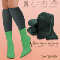 Lovely Annie Women's 3 Pairs Exceptional Non Slip, Cozy and Cool Knee High Wool Socks AFS05 Size 6-9 (Random)