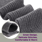 Lovely Annie Big Girl's & Women's 3 Pairs Exceptional Non Slip, Cozy and Cool Knee High Wool Socks ABGFS05 Size 6-9 (Grey, Purple, Navy)
