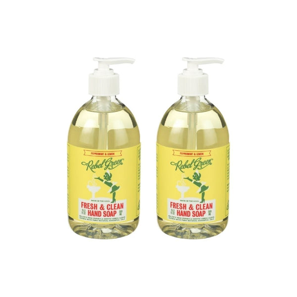 Rebel Green Hand soap Peppermint Lemon, 2-Packs