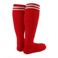 Lovely Annie 2 Pairs High-Performance Boys Knee High Sports Socks Perfect as Activewear as Soccer Socks, Football Socks & Other Sports Size S Red