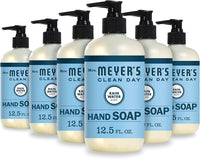 Effective Liquid Hand Soap for Daily Use Natural Hand Soap w/ Essential Oils for Hand Wash Cruelty Free Eco Friendly Product- Rainwater Scented Soap 12.5 FL OZ Per Pack, Pack of 6