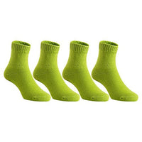 Lovely Annie Boys Children 4 Pairs Pack Non Slip Pure Cotton Socks 3Y-5Y(Green)