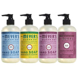 Effective Liquid Hand Soap for Daily Use Natural Hand Soap Essential Oils for Cruelty Free, 1 Bottle Rain Water, 1 Bottle Honey Suckle, 1 Bottle Peony, 1 Bottle Mum, 12.5 OZ each