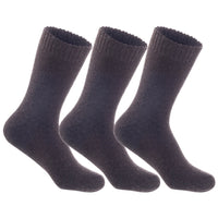 3 Pairs of The Most Gorgeous Women's Wool Crew Socks. Soft, Strong, Super Comfortable with Unique Designs LK0602 Size 6-9 (Coffee)