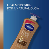 Vaseline Intensive Care hand and body lotion with Pure Cocoa Butter Cocoa Radiant Heals Dry Skin to Renew Its Natural Glow 20.3 oz