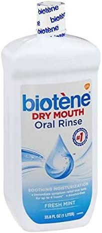 Oral Rinse Mouthwash for Dry Mouth, Breath Freshener and Dry Mouth Treatment, Fresh Mint - 33.8 fl oz
