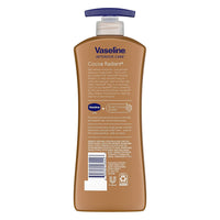Vaseline Intensive Care hand and body lotion with Pure Cocoa Butter Cocoa Radiant Heals Dry Skin to Renew Its Natural Glow 20.3 oz