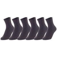 Lovely Annie Unisex Children's 6 Pairs Thick & Warm, Comfy, Durable Wool Crew Socks. Perfect as Winter Snow Sock and All Seasons LK08 Size 0Y-2Y (Coffee)