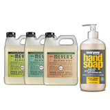 Liquid Hand Soap Refill, 1 Pack Lemon Verbena, 1 Pack Basil, 1 Pack Geranium, 33 OZ each include 1, 12.75 OZ Bottle of Hand Soap Meyer Lemon