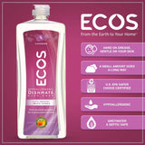 Earth Friendly Products ECOS Dishmate, Dishwashing Liquid, Natural Lavender, 25 oz, grape (97276)