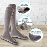 Meso Women's 5 Pairs Pack Truly Beautiful Knee-High Cotton Socks. Soft, Comfortable and Durable Size 6-9 M158212 5pc6 (Grey)