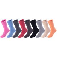 9 Pairs Children's Wool Crew Socks for Boys and Girls. Durable, Stretchable, Thick & Warm Sweat Resistant Kid Socks LK0601 Size 3Y-5Y (9 Colors)