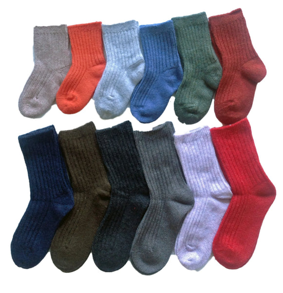 Lovely Annie Children's 6 Pairs Pack Wool Socks Size 3Y-6Y Random B Color
