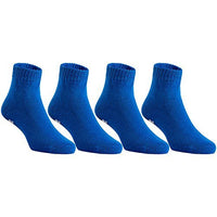 Lovely Annie Boys Children 4 Pairs Pack Non Slip Pure Cotton Socks 1Y-3Y(Blue)