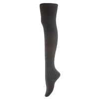 Remarkable Big Girl's Women's 3 Pairs Thigh High Cotton Socks Long Lasting, Colorful and Fancy LA1025 One Size (Black, Grey, Dark Grey)