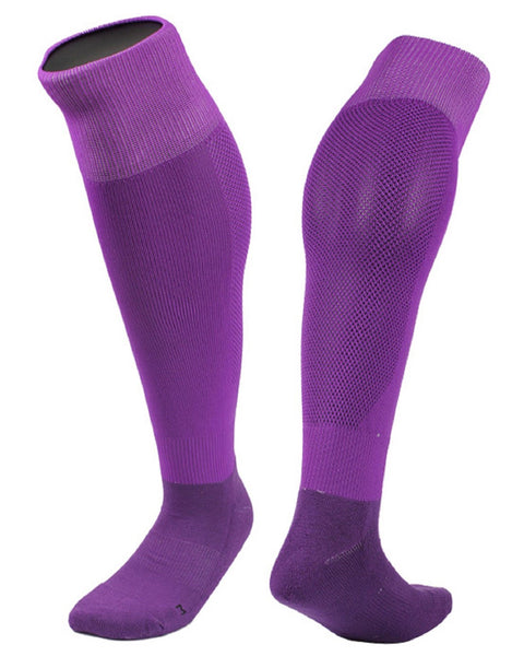 Girl's 2 Pairs High Performance Knee High Socks. Lightweight & Breathable - Ultra Comfortable & Durable Socks XL005 Size M(Purple)