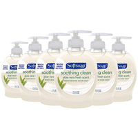 Moisturizing Liquid Hand Soap, Soothing Clean Aloe Vera with Fresh Scent, Savon Hydratant Pour Les Mains, 7.5 FL OZ Per Pack, (Pack of 6)