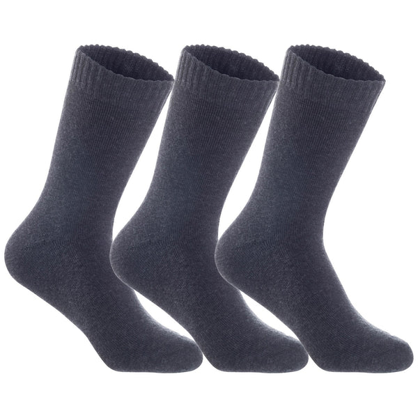 3 Pairs of The Most Gorgeous Women's Wool Crew Socks. Soft, Strong, Super Comfortable with Unique Designs LK0602 Size 6-9 (Dark Grey)