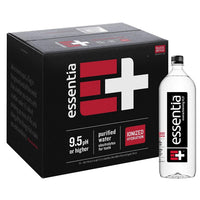 Essentia Water, Ionized and Alkaline Hydration, Mineral Infused with 9.5 pH or Higher, Electrolytes for Taste, Pure Drinking Water, 50.7 Fl Oz Bottles, Pack of 12