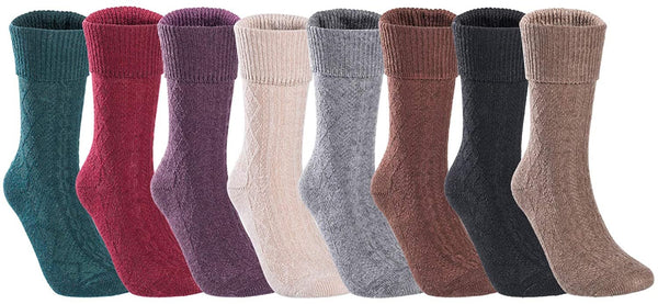 Lovely Annie Gorgeous Women Wool Crew Socks with Unique Designs L1860 Size 5-11