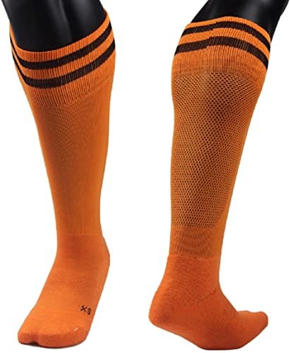 Lovely Annie Big Boy's 1 Pair Knee High Compression Sports Socks Size L/XL XL0023-10(Orange)