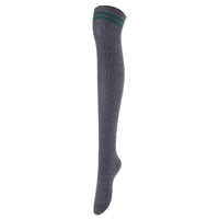 Lovely Annie Women's 3 Pairs Incredible Durable Super Soft Unique Over Knee High Thigh High Cotton Socks Size 6-9 A1023(Black,DarkGrey,Navy)