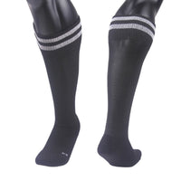 Men's 2 Pairs Fantastic Knee High Sports Socks. Cozy, Comfortable, Durable and Health Supporting Size M(Black)