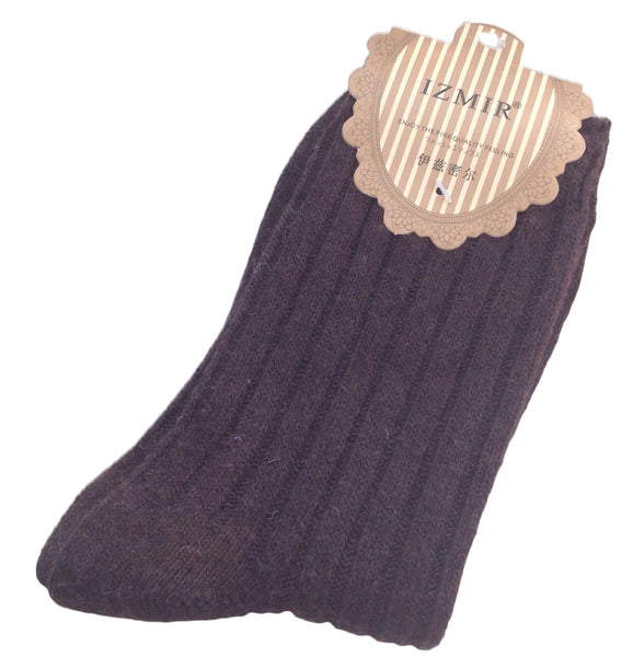 The Most Gorgeous 2 Pairs Women's Wool Crew Socks Soft, Stong, Super Comfortable With Uniques Designs Size 6-9 (Coffee)