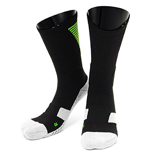 Lovely Annie Big Boy's 1 Pair High Crew Athletic Sports Socks Size L/XL XL0028-08(Black w/White Strip)