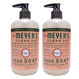 Effective Liquid Hand Soap for Daily Use | Fragrant Natural Hand Soap w/ Essential Oils for Hand Wash | Cruelty Free Eco Friendly Product- Geranium Scent in Refillable Soap Bottle with Pump 12.5 Fl OZ Per Pack