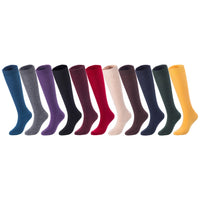 Lovely Annie Women's 5 Pairs Exceptional Non Slip, Cozy and Cool Knee High Wool Socks AWFS05 Size 6-9 (Random)